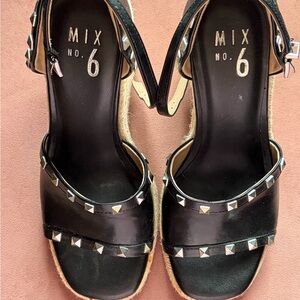 Mix No. 6 Black Studded Sandals